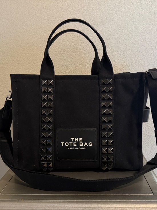 Marc Jacobs Handbags - Marc Jacobs Black Studded Canvas Tote Bag